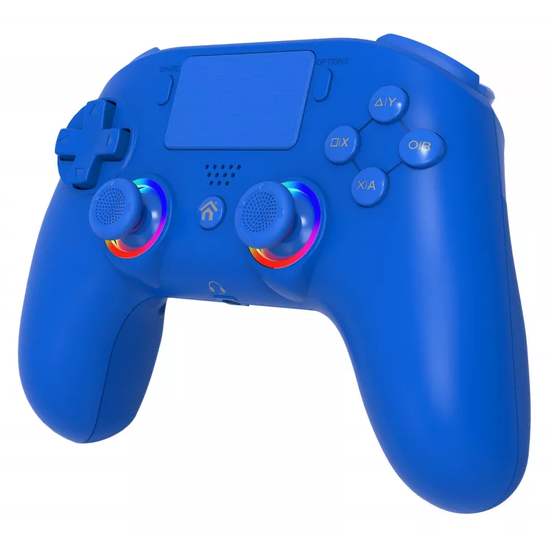Bezvadu LED kontrolieris SUBSONIC SA5639-3 PS4 un PC, zils bezvadu spēļu panelis
