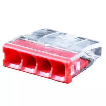 Hismart EL240418 – Universāls vadu savienotājs, 4x 0.5-2.5mm², 24A, 450V, 100 gab.