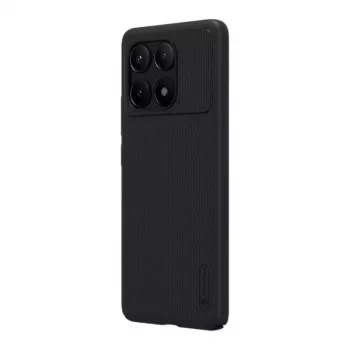 Aizsargmaciņš Nillkin Super Frosted Shield Pro Xiaomi Redmi K70E / Poco X6 Pro 5G — melns, matēts, pretslīdes