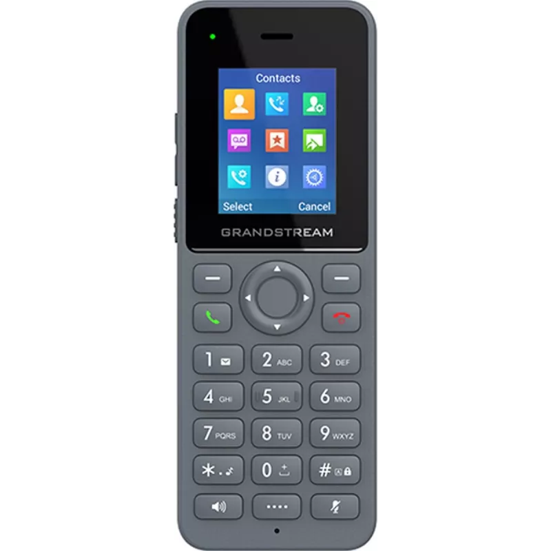 Grandstream DP725 DECT HD bezvadu klausule ar 1,8 collu TFT krāsu displeju, 20 SIP kontiem/līnijām, push-to-talk, pelēkā krāsā