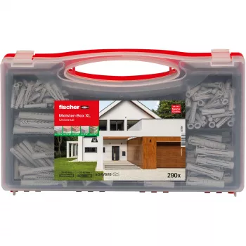 fischer 577159 Meister-Box XL Sienas dībeļu komplekts 290 gab. (577159)