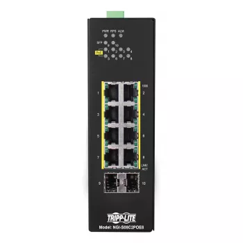 Tripp Lite NGI-S08C2POE8 pārvaldāms tīkla slēdzis Gigabit Ethernet (10/100/1000) ar PoE, melns