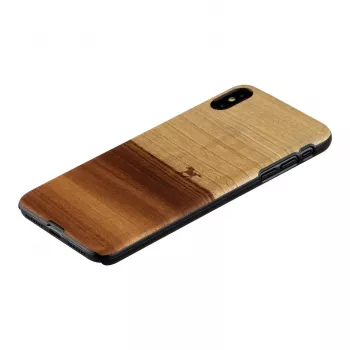 Telefona maciņš Man and Wood iPhone XS Max — melns aizsargmaciņš