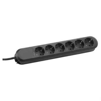 BACHMANN SMART pagarinātājs 6x iezemēta kontaktligzda melns 3m