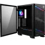 MSI MPG VELOX 100P AIRFLOW Mid Tower Gaming korpuss 'Melns, 3x 120mm ventilators + 1x 120mm ARGB ventilators, ARGB gaismas josla, USB Type-C, 1x rūdīts stikls, Centrs, E-ATX, ATX, mATX, mini-ITX'