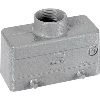 HART Sleeve Enclosure M25 19300161421 taisns kabeļa izvads, zems profils, Form Factor 1 (19300161421)