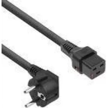 ACT barošanas vads CEE 7/7 (leņķa) - C19 IEC Lock melns 2 m, EL262S