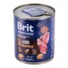 Brit Premium by Nature mitrā suņu barība ar jēru un griķiem 800 g, bezgraudu, pieaugušiem suņiem, konservs