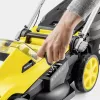 Pašgājējs zāles pļāvējs Karcher LMO 3-18, 18 V akumulators, pļaušanas platums 340 mm, līdz 350 m², augstums 25–60 mm