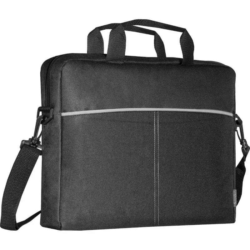 Soma klēpjdatoram DEFENDER Lite 39,6 cm (15,6 collu) Melna/Pelēka, poliesters, rāvējslēdzējs, rokturis, noņemama plecu siksna