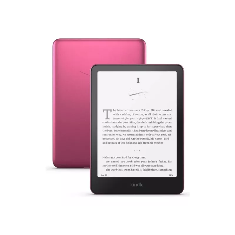 E-grāmatu lasītājs Amazon Kindle Paperwhite Signature Edition 2024 — 7 collu ekrāns, 32 GB, IPX8 ūdensizturīgs, USB-C, aveņu krāsā