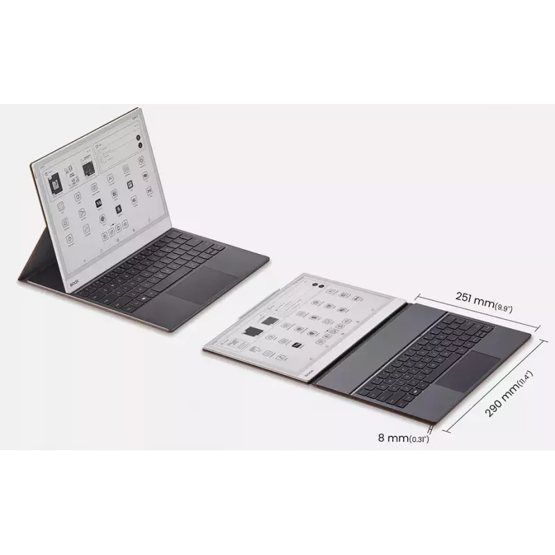 BOOX tastatūras maciņš Onyx Boox Note Max un Tab X C — brūns aizsargmaciņš ar integrētu tastatūru