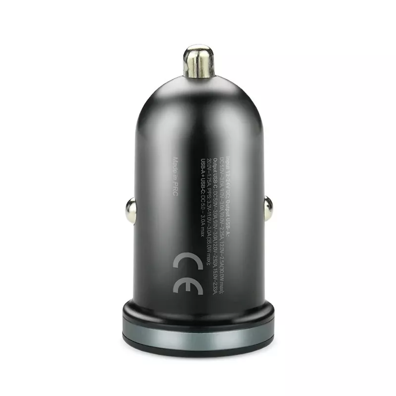 Auto lādētājs everActive CC-30Q QC3.0 35W — 1x USB-A, 1x USB-C, ātrā uzlāde