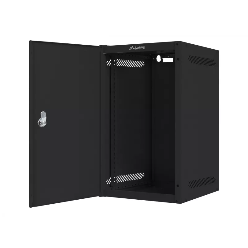 Sienas tīkla skapis LANBERG WF10-2309-00B — 9U, 280×469×310 mm, IP20, melns