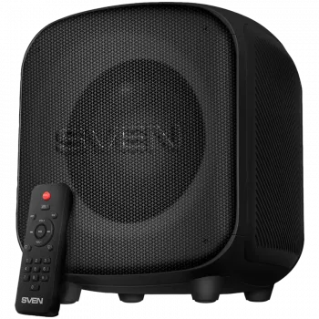 Skaļrunis SVEN PS-555, melns, jauda 65 W (RMS), TWS, Bluetooth, USB, microSD, tālvadība, litija baterija
