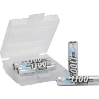 Ansmann Micro AAA uzlādējamās NiMH baterijas 4 iepakojumā + kastīte 1100 mAh 1,2 V 1 komplekts 1311-0002