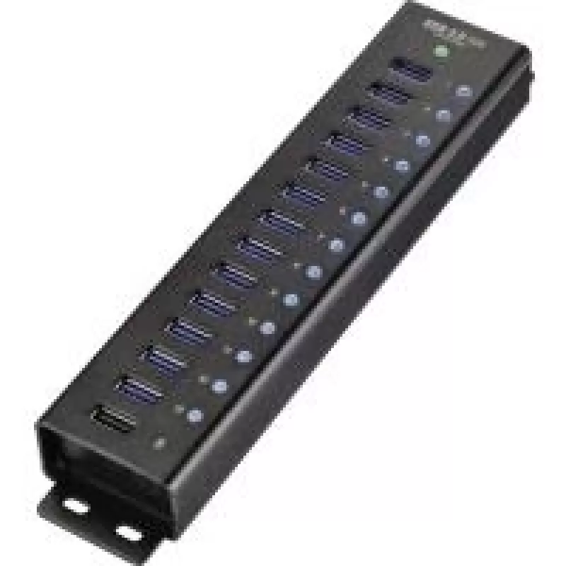 USB centrmezgls Renkforce 13+1 Porti Modelis 1299048, alumīnija korpuss, montējams pie sienas