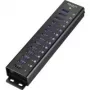 USB centrmezgls Renkforce 13+1 Porti Modelis 1299048, alumīnija korpuss, montējams pie sienas