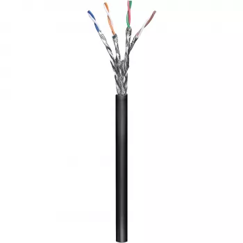 Wentronic goobay - Tīkla kabelis ruļļos - 100,0m - SFTP, PiMF - CAT 6 - Stranded - Melns (57195)