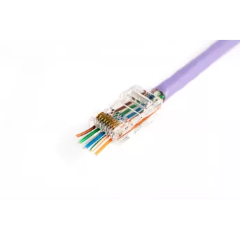RJ45 vadu savienotājs Digitus X-ML-6U-EZ caurspīdīgs vīriešu 100 gab.