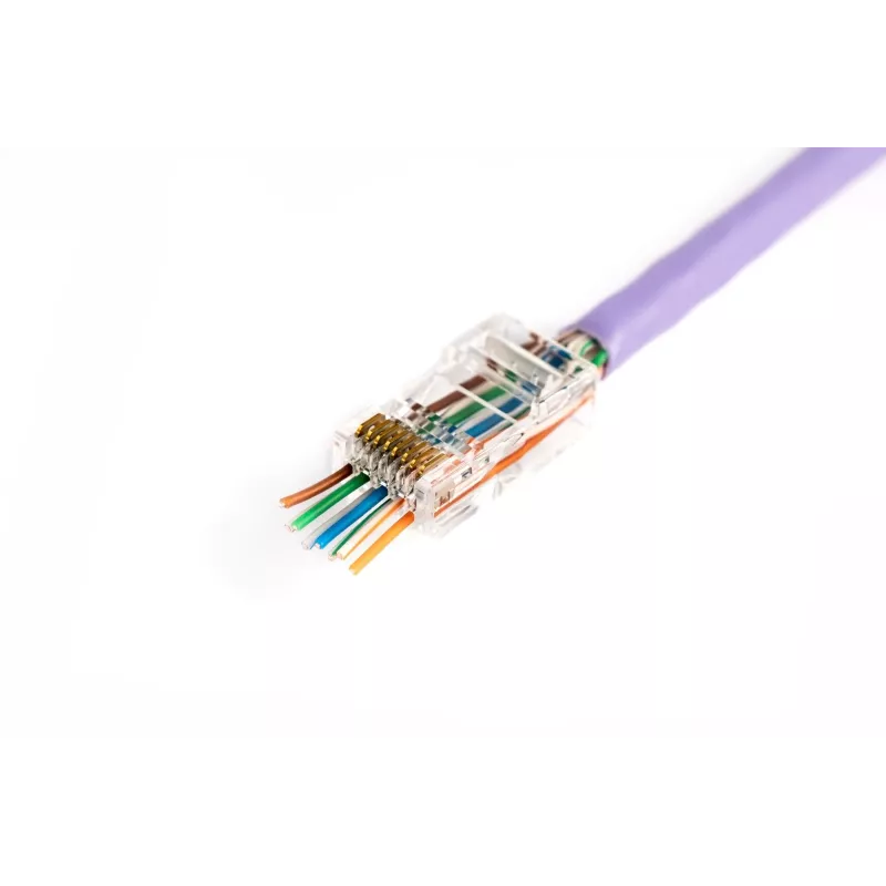 RJ45 vadu savienotājs Digitus X-ML-6U-EZ caurspīdīgs vīriešu 100 gab.