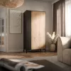 Skapis Cama meble Cama v, melns rāmis, 4 plaukti, 900×550×1840 mm