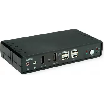 ROLINE KVM Switch Dual Head 1U-2PCs HDMI 4K60 - KVM slēdzis (14.01.3047)