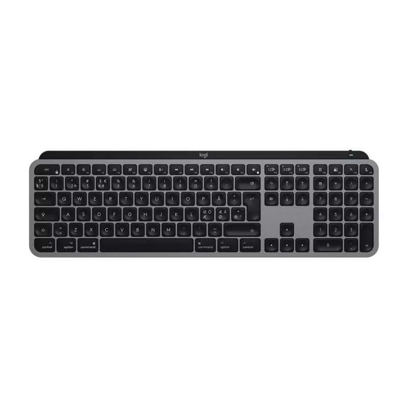 Logitech Master Series MX Keys S for Mac - pilna izmēra tastatūra - ar fona apgaismojumu - bezvadu - Bluetooth LE - QWERTY - Nordic (dāņu/somu/norvēģu/zviedru) (920-011633)