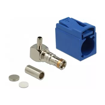 Koaksiālais savienotājs DELOCK 89715 — FAKRA C vīrišķais, 90° leņķa, 13,8×21,5×9,5 mm
