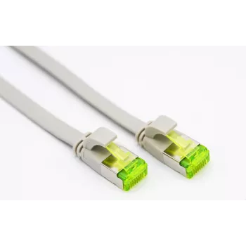 Helos - Patch-Cable - RJ-45 (vīrietis) uz RJ-45 (vīrietis) - 30 cm - U/FTP - CAT 6a - Plakans - Pelēks