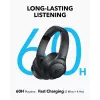 Austiņas Anker Soundcore Q11i, Bluetooth 5.0, līdz 20 h akumulators, iebūvēts mikrofons, tumši pelēka
