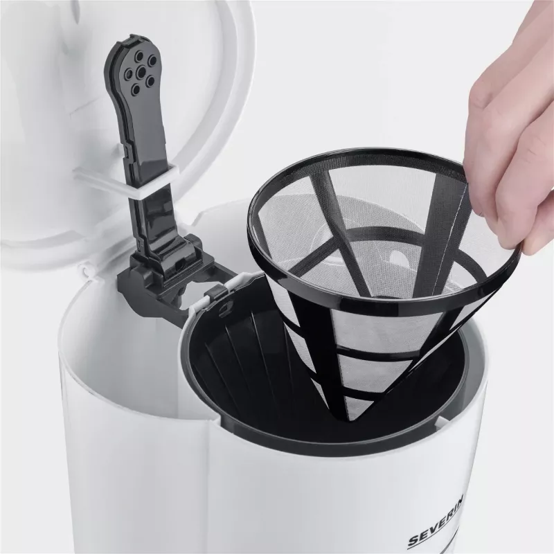 Severin KA 4323 pilienu filtra kafijas aparāts, 1,25 l, 10 krūzītes, 900 W, balts