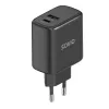 SAVIO LA-06/B 30 W sienas uzlādes ierīce, USB-A + USB-C, Quick Charge, Power Delivery 3.0, melna