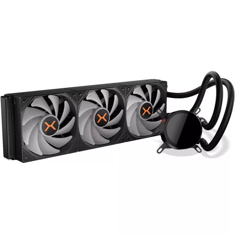 KRUX HydroX 360 ARGB AIO šķidruma procesora dzesētājs, 360 mm, melns