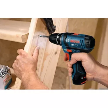 Bosch GSR 10,8-2-LI Professional bezslēgas urbjmašīna, 10,8 V, 10 mm, melna/zila/sarkana