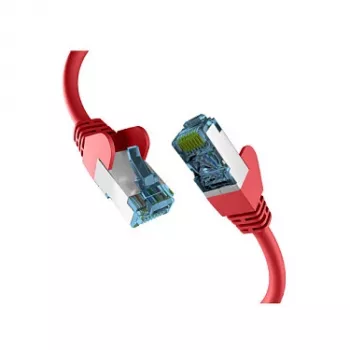 EFB-Elektronik RJ45 savienojuma kabelis Cat.7 neapstrādāts kabelis Sarkans 5m S/FTP PIMF tīkla kabelis LAN DSL