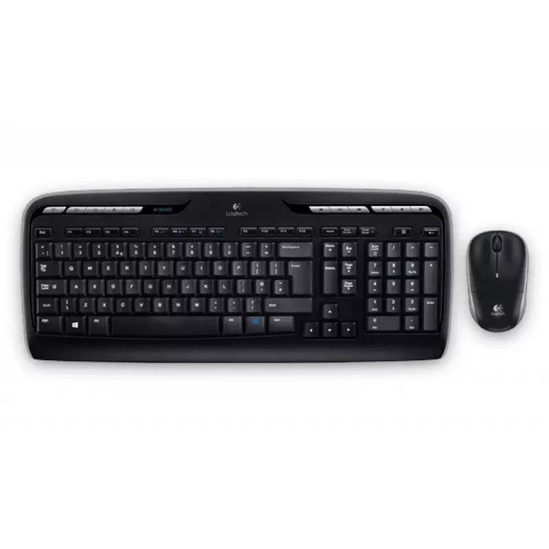 Bezvadu tastatūras komplekts Logitech MK330 US QWERTY Melns