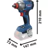 Triecējuzgriežņu atslēga Bosch GDX 18V-285 solo C — 18V bezvadu, 285 Nm griezes moments
