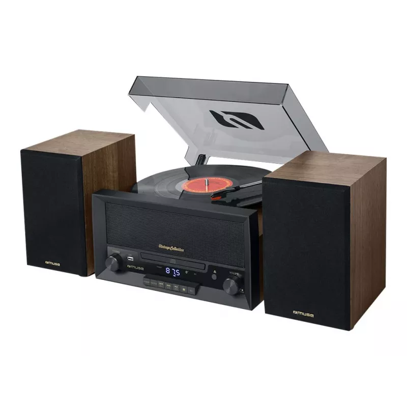 Muse MT-120MB mikrosistēma ar skaņuplašu atskaņotāju, CD, USB, AUX ieeja