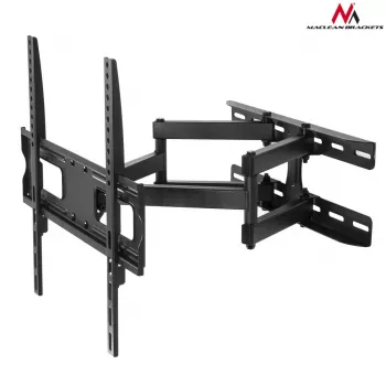 TV sienas stiprinājums MACLEAN MC-760 32–55 collu televizoriem, tērauds, VESA līdz 400x400, 30 kg, melns, 9.6–44.8 cm