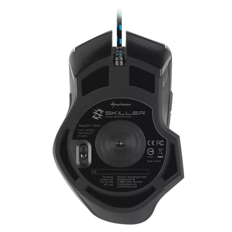 Sharkoon Skiller SGM1 spēļu pele labročiem USB tipa A optiskā 10800 DPI