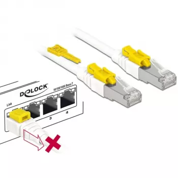 Tīkla kabelis DeLOCK 85330 Cat6a 0,5m Balts