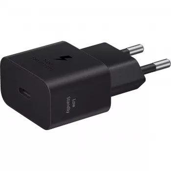 Samsung EP-T2510 universāls melns USB ātrās uzlādes lādētājs iekštelpām