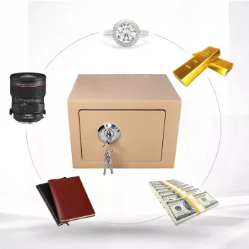 Atslēgu kastīte Extralink S-404 home office gold — sienas stiprināma, kompakta atslēgu glabātuve