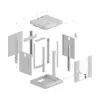 Sienas skapis Lanberg WF11-3306-10S 6U 30 kg Pelēks