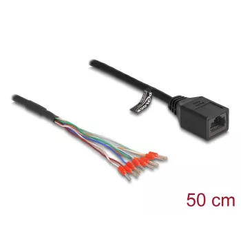 Tīkla kabelis DeLOCK 88005 RJ45 Cat.5e 0,5m Melns