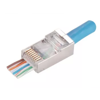 RJ45 STP Cat.5e taisnais spraudnis Alantec WT116 iepakojums 100 gab., ekranēts savienotājs 8P8C kabeļiem