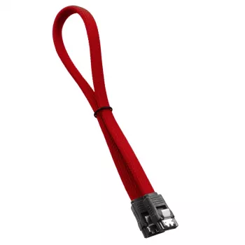CableMod ModMesh SATA kabelis - Serial ATA 150/300/600 - SATA (sievišķais) uz SATA (sievišķais) - 60cm - Sarkans (CM-CAB-SATA-N60KR-R)