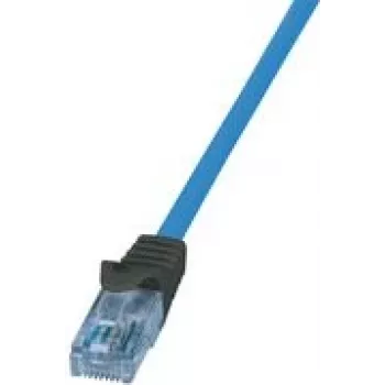 Logilink Professional - Patch-Cable - RJ-45 (vīriņš) uz RJ-45 (vīriņš) - 5 m - UTP - CAT 6a - Bezhalogēna, veidots, aizsargāts pret aizķeršanos, masīvdzīslu, 4K30Hz atbalsts (HDBaseT) - Melns, Zils (CPP005)