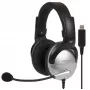 Koss SB45 USB austiņas ar mikrofonu, vadu, galvas lente, birojam/zvanu centram, melna, sudraba